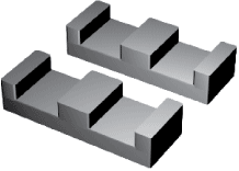 Ш-образный плоский магнитопровод c прямоугольным стрежнем