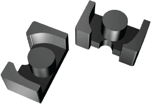 Чашкообразный ассиметричный магнитопровод открытого типа прямоугольной формы